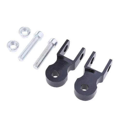 (Schwarz) 1 Paar Höhe Extender Stoßdämpfer Motorrad Jack 77mm Silber 1