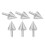 (Silber) 6Pcs M5 Motorrad Windschutzscheibe Schrauben Spike Schrauben Montage Muttern Kit Silber 3