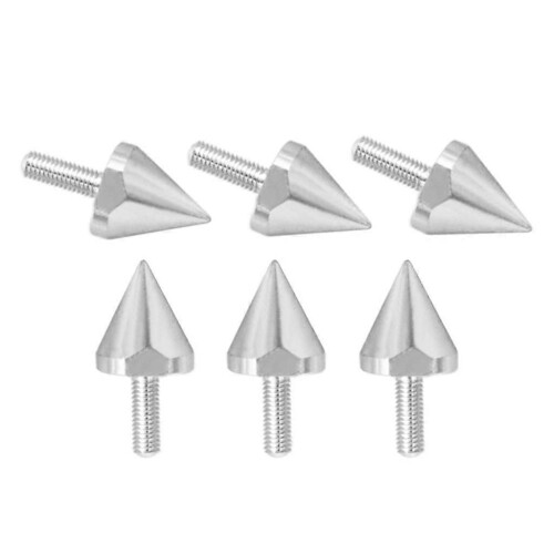 (Silber) 6Pcs M5 Motorrad Windschutzscheibe Schrauben Spike Schrauben Montage Muttern Kit Silber 2