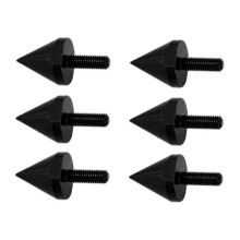 (Negro) 6 piezas M5 Tornillos de parabrisas de motocicleta Tornillos de punta Kit de tuercas de montaje