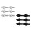 (Silber) 6Pcs M5 Motorrad Windschutzscheibe Schrauben Spike Schrauben Montage Muttern Kit Silber 4