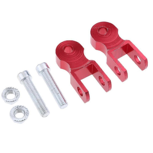 (Rot) 1 Paar Höhe Extender Stoßdämpfer Motorrad Jack 77mm Silber 2