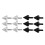 (Silber) 6Pcs M5 Motorrad Windschutzscheibe Schrauben Spike Schrauben Montage Muttern Kit Silber 5