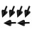 (Schwarz) 6Pcs M5 Motorrad Windschutzscheibe Schrauben Spike Schrauben Montage Muttern Kit Silber 5
