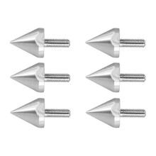 (Plateado) 6 piezas M5 Tornillos de parabrisas de motocicleta Tornillos de punta Kit de tuercas de montaje