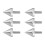 (Silber) 6Pcs M5 Motorrad Windschutzscheibe Schrauben Spike Schrauben Montage Muttern Kit Silber 1