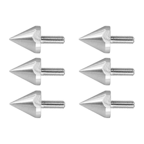 (Silber) 6Pcs M5 Motorrad Windschutzscheibe Schrauben Spike Schrauben Montage Muttern Kit Silber