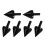 (Schwarz) 6Pcs M5 Motorrad Windschutzscheibe Schrauben Spike Schrauben Montage Muttern Kit Silber 3