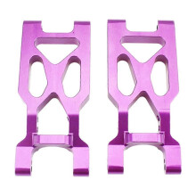 (Morado) 1 par de brazos de suspensión trasera para vehículos todoterreno WLtoys 1/10 (piezas de repuesto)