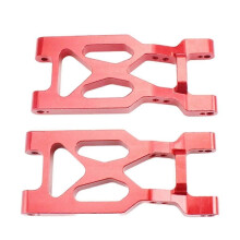 (Rojo) 1 par de brazos de suspensión trasera para vehículos todoterreno WLtoys 1/10 (piezas de repuesto)