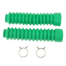 (Verde) Guardapolvos de goma para horquilla delantera de motocicleta, 205 x 42 x 30 mm
