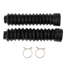 (Negro) Guardapolvos de goma para horquilla delantera de motocicleta 205 x 42 x 30 mm