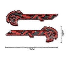 (1 par A) Emblema de metal 3D para maletero, insignia y pegatina para Dodge SRT, SRT6, Charger, Hellcat,