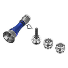 (Azul) Soporte para carrete de pesca giratorio, rueda de pesca DIY, barra de equilibrio anticolisión,