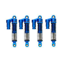 (Azul) Paquete de 4 amortiguadores de control remoto, escala 1:18, delanteros y traseros, coche de control
