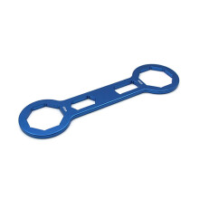 (Bleu) Clé à capuchon de fourche octogonale de conception ergonomique, adaptée aux fourches avant de