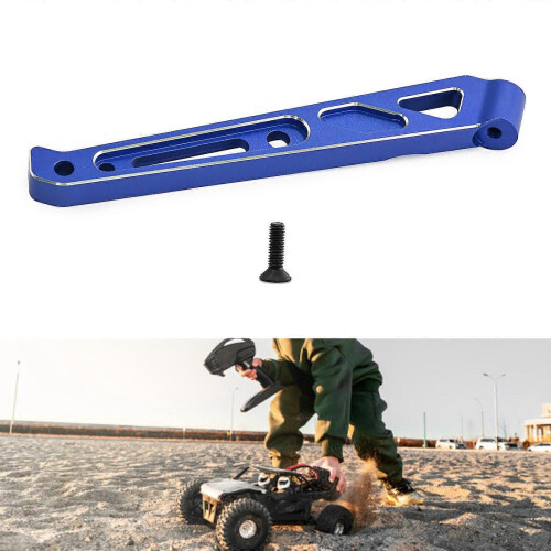 (Bleu) Support arrière robuste pour amortisseur de direction pour crawlers télécommandés 1/8 1