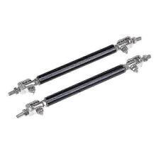 (100 mm negro) Kit de soporte de barra de unión de puntal de barra divisoria de labio de parachoques