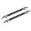 (75 mm Schwarz) Universell verstellbare Racing-Frontstoßstange Lip Splitter Rod Strut Tie Bar Support 1