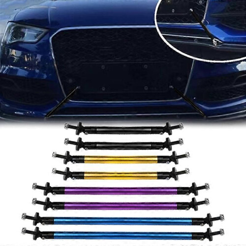 (20 cm blau) 2 Stück Universal JDM Einstellbare Auto Frontrahmen Stoßstange Lip Protector Rod Support 1