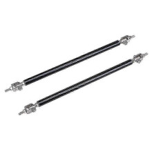 (150 mm negro) Kit de soporte de barra de unión de puntal de barra divisoria de labio de parachoques