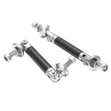 (Silber) 2Pcs Universal Auto vorne/hinten Rahmen Stoßstange Lip Protector Rod Stützstangen Dekor Lip