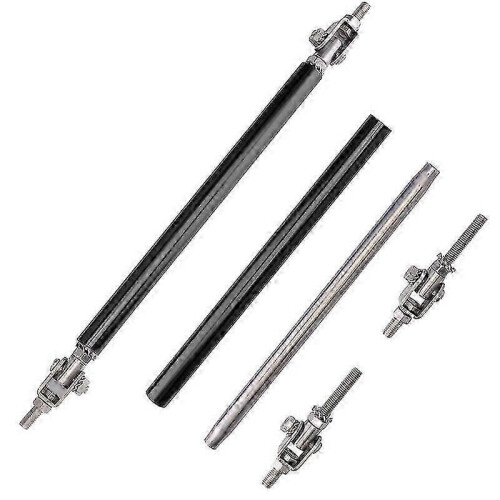 (75 mm Schwarz) Universell verstellbare Racing-Frontstoßstange Lip Splitter Rod Strut Tie Bar Support 1