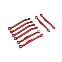 (Rot) 8 Stück Metall Rod Link Suspension Linkage Kit Ersatz für C64 1:16 Auto Balck