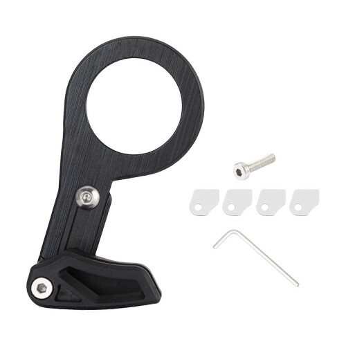 (Negro) Soporte tensor de cadena universal para bicicletas, protector de cadena de montaje directo bajo