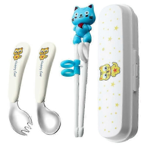 (Blu) Aiutante per bacchette per bambini con scatola