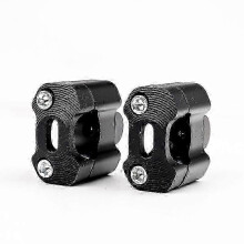 (Noir) 1 paire de rehausseurs de guidon de 22 mm et 28 mm pour moto tout-terrain, compatibles avec les