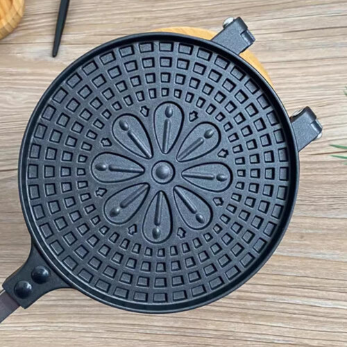 Cone Waffle Maker, Ice Cream Cone and Egg Roll Maker with NonStick Floral Pattern Molds 2