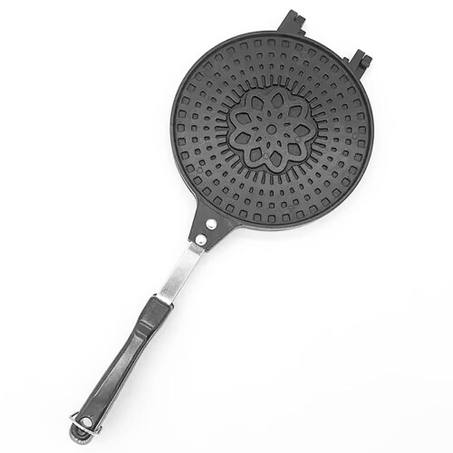 Cone Waffle Maker, Ice Cream Cone and Egg Roll Maker with NonStick Floral Pattern Molds