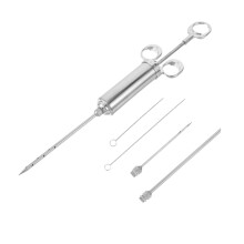 1 Set Meat Syringe Set Turkey Injection Set Flavour Injector for Turkey Marinades Turkey Meat Set