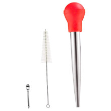 1 set Turkey kitchen helper kitchen syringe grill seasoning for steak marinade injector masher with turkey flavor kitchenware silica gel