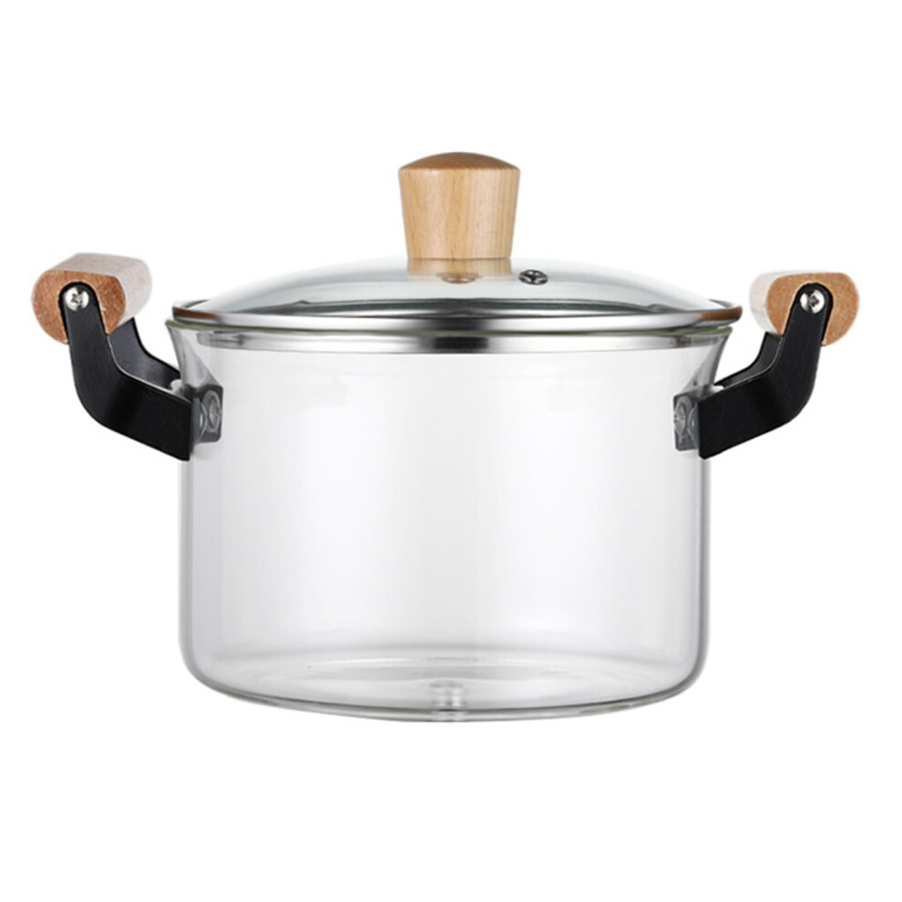 Glass Pot with Lid, Clear Pot with Two Handles, Microwave Safe Glass Cooking Pot (4.5L)-image-OPC-PJ2DXWG-NEW