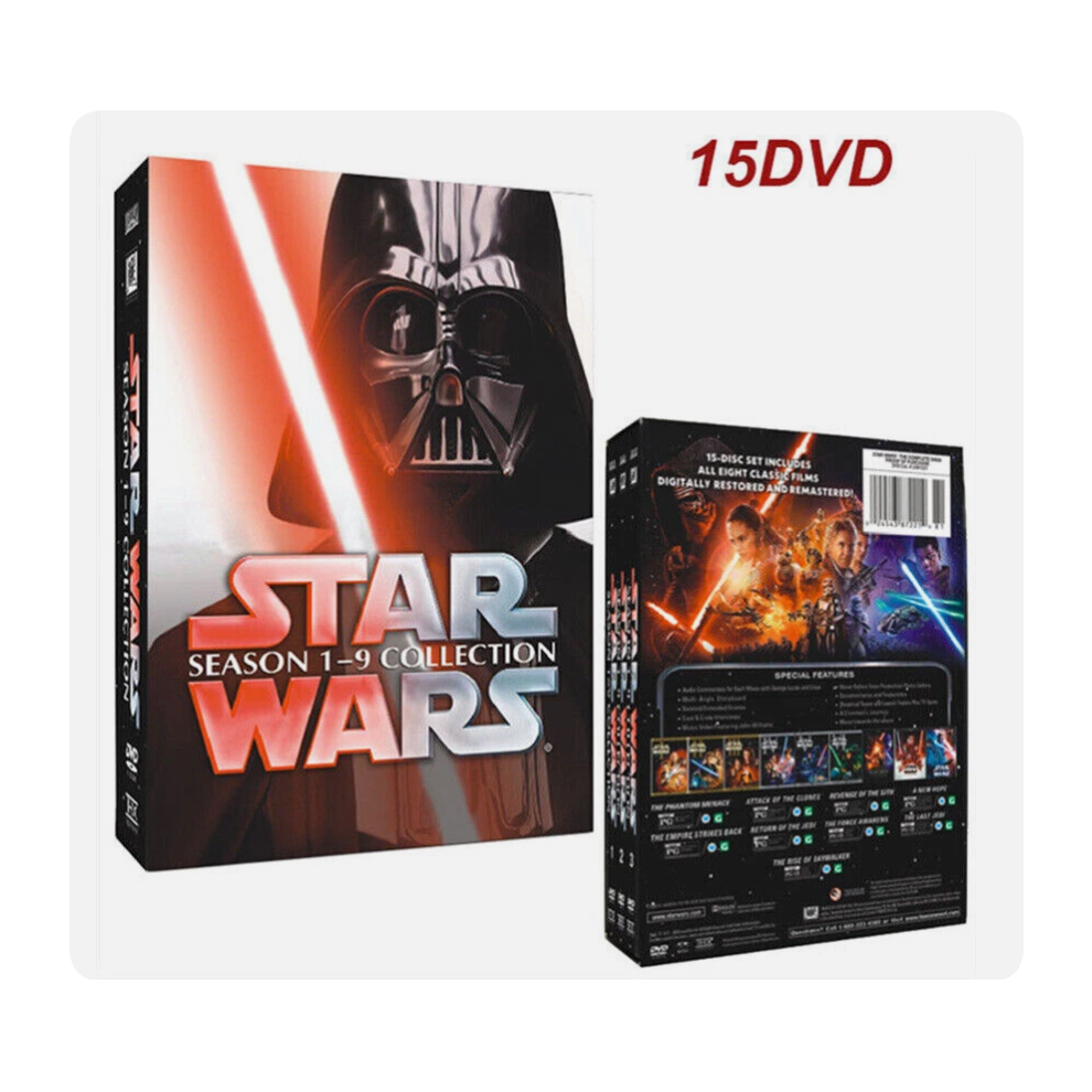 The Complete Saga Collection Star Wars : Season 1-9 (DVD 15-Disc )