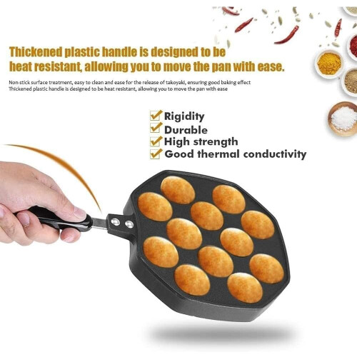 Cast Iron Frying Pan for Squid Balls 2