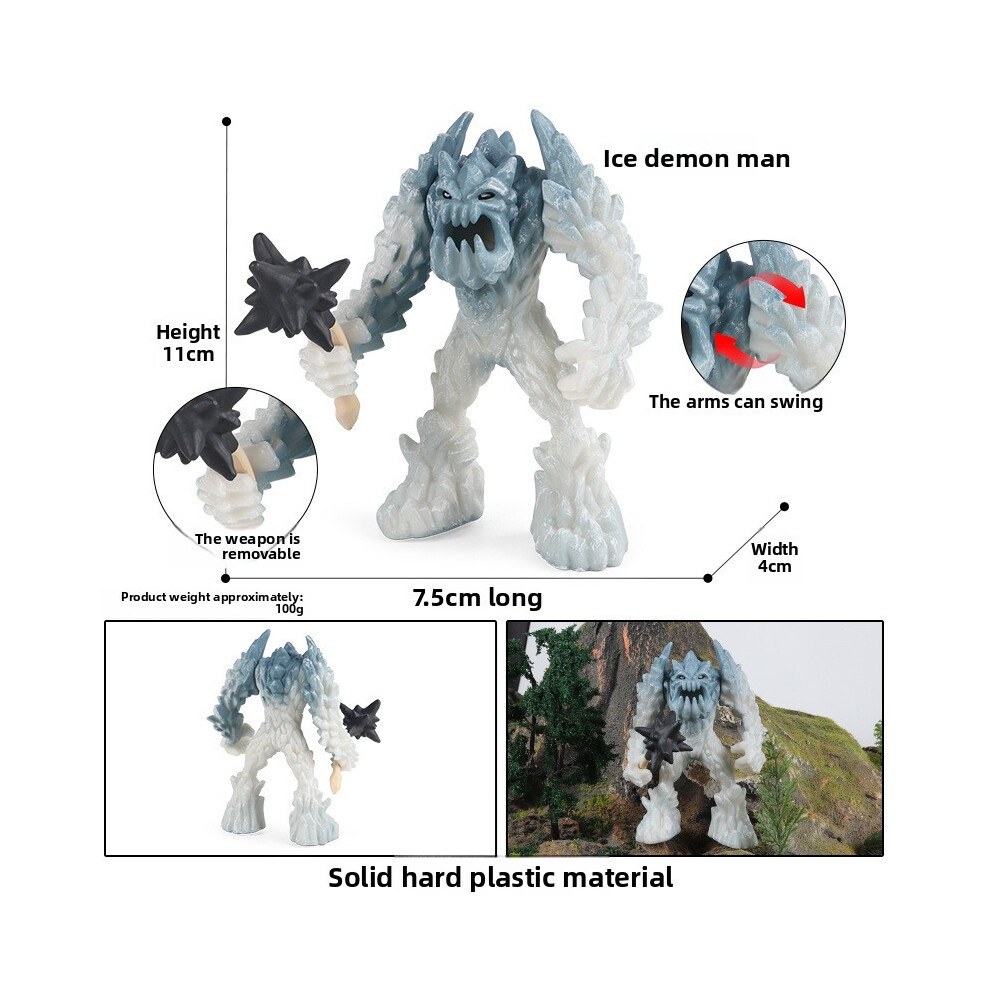 (Ice Demon) Stone Spirit Bat Bull Monster Spitfire Flying Dragon Ornament Model Animal-image-OPC-PJ2F2NM-NEW