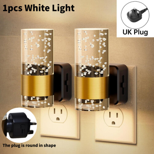 (White Light UK) Light Led Night Plug Into Wall With Adjustable Brightness Lamps Sensor Auto