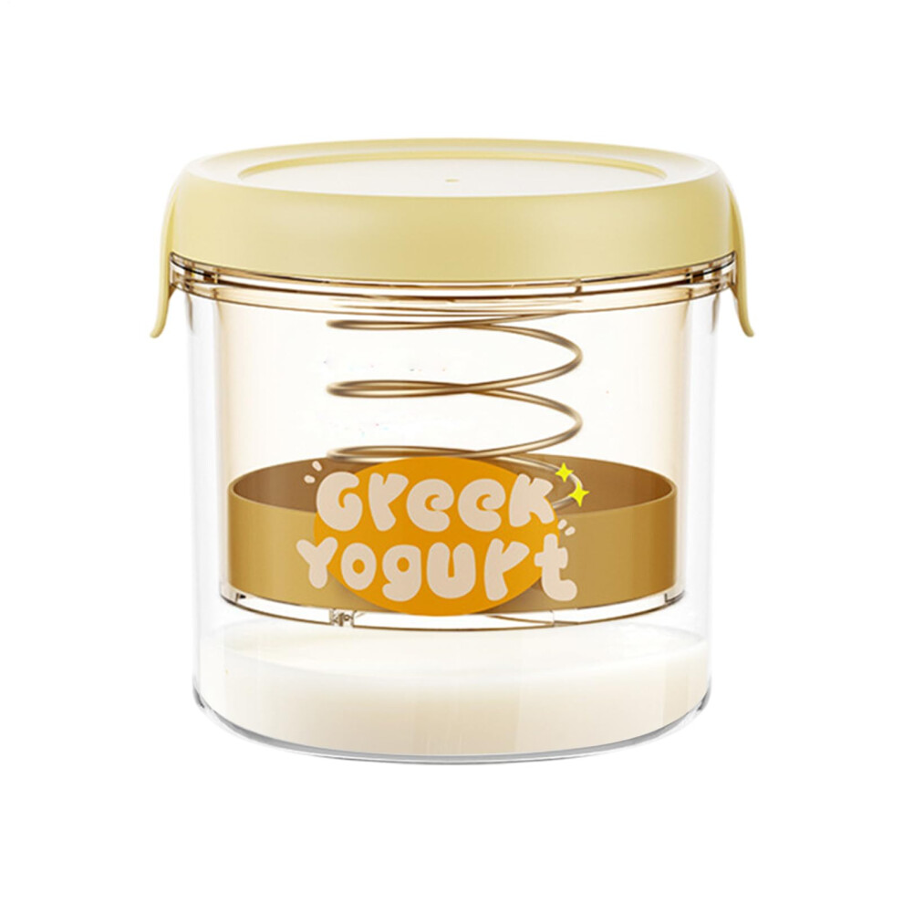 Yogurt tester with lid  Mesh yogurt filter, sturdy yogurt tool  Stainless steel springs for homemade yogurt, cheese and soy milk, Yellow-image-OPC-PJ2F6CJ-NEW