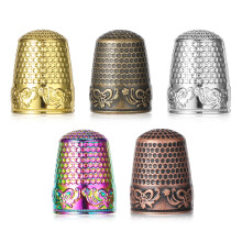 Pack of 5 Adjustable Thimble Set for Sewing, Craft, Embroidery