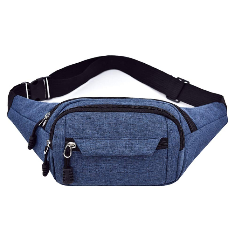 Waist Pack for Women Men Travel Hiking Running Four Pockets Phone and Wallet, blue-image-OPC-PJ2F6HQ-NEW