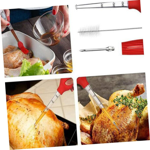Turkey Spice Pump Tool for Pineapple Peeling Gadget Oil Dripper Grill Tool 1
