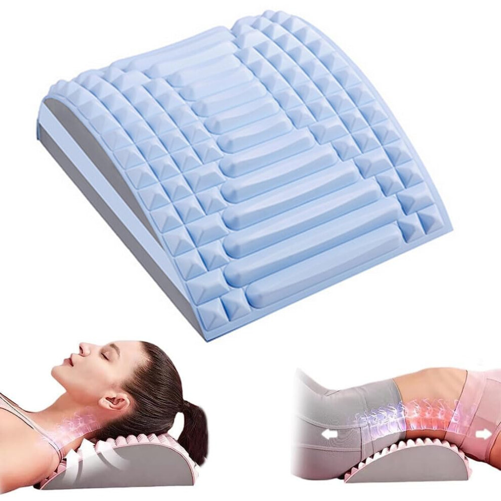 Blue Back Stretcher, Back Cracker For Lower Back Pain Relief, Adjustable Spine Board, Lumbar Device For Herniated Disc, Sciatica,