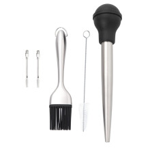 Turkey Spice Pump Cutter Reindeer Roasted Grill Flavour Enhancer Juice Grill Kits Baking Roasting Dish Meat Butter Drip Oil Spice Tube Black