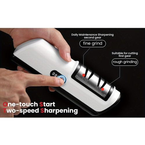 Electric kitchen knife sharpener, Multifunctional, Automatic, 4 stages, Electric knife sharpener, Kitchen accessories, Black Ref: 6434 2