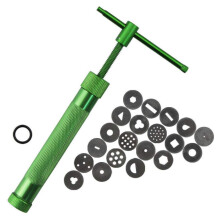 Stainless Steel Clay Gun, Fondant Press with 20 Shapes, Sugar Craft Cake Decorating Tool, Baking Tool, Decorating Tool Set