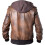 (Small) Leather Motorcycle Jacket for Men - Genuine Leather Bomber Jacket with Removable Hood 3