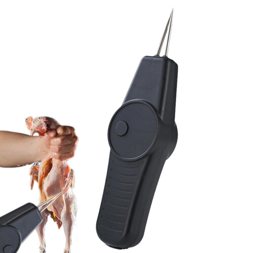 Electric Chicken Defeatherer, Poultry Plucker, 27 x 6 cm, Black